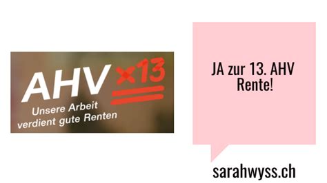 ja zur 13. ahv rente